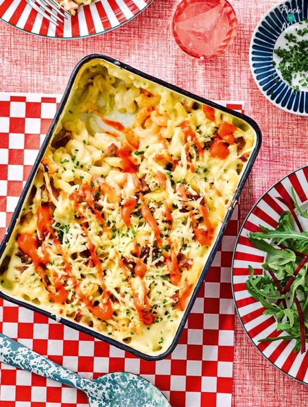 Bacon and Leek Mac ‘n’ Cheese pinchofnom.com