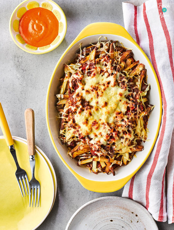 Bolognese Cheese Fries pinchofnom.com