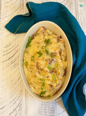 Cheese and Onion Mash pinchofnom.com