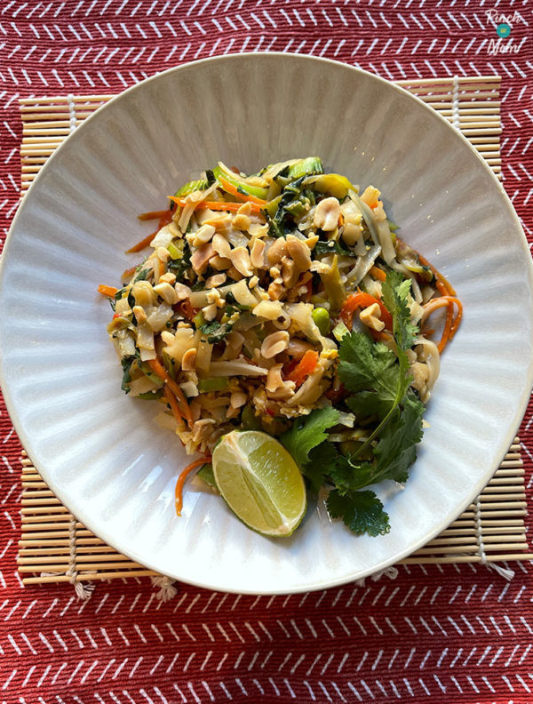 Coconut Pad Thai Noodles pinchofnom.com