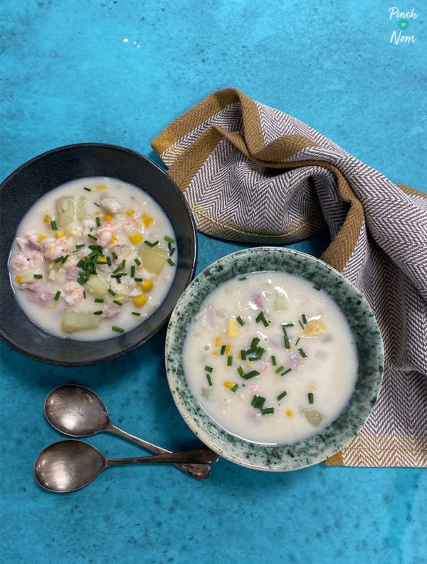 Fish Chowder pinchofnom.com