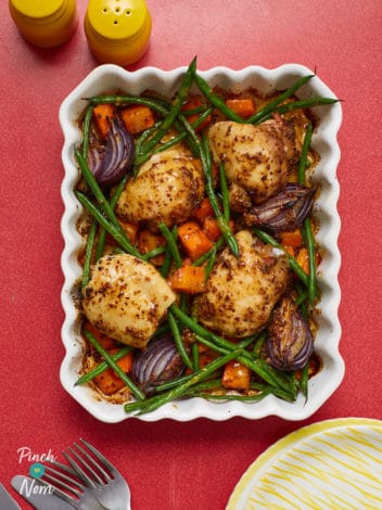 Honey and Mustard Chicken pinchofnom.com