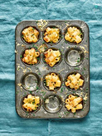 Mac and Cheese Bites pinchofnom.com