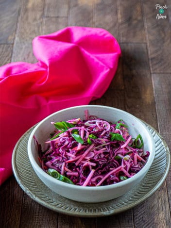 Pink Apple Slaw pinchofnom.com