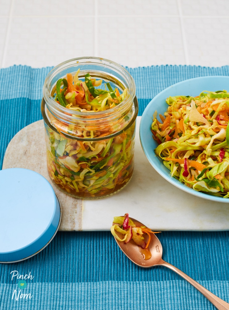Quick Kimchi Style Slaw - Pinch of Nom Slimming Recipes