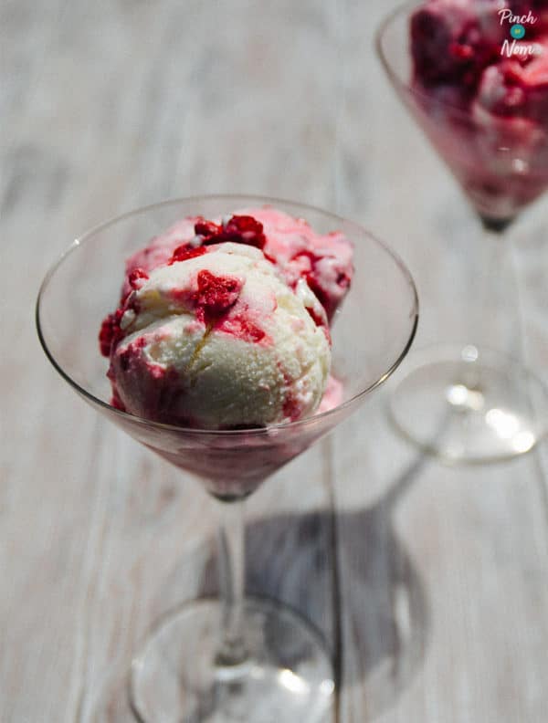 Raspberry and Elderflower Swirl pinchofnom.com