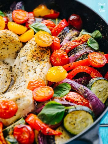 Ratatouille Chicken pinchofnom.com