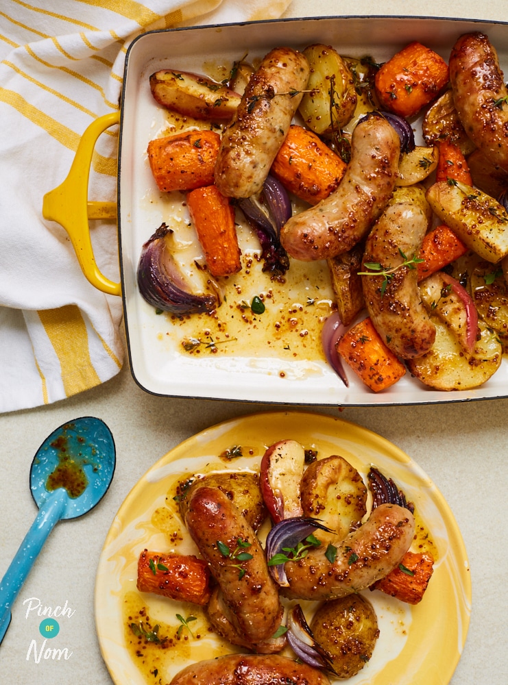 Sausage Traybake - Pinch of Nom Slimming Recipes