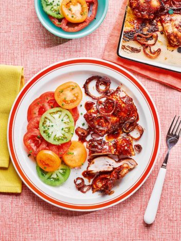 Tipsy BBQ Chicken pinchofnom.com