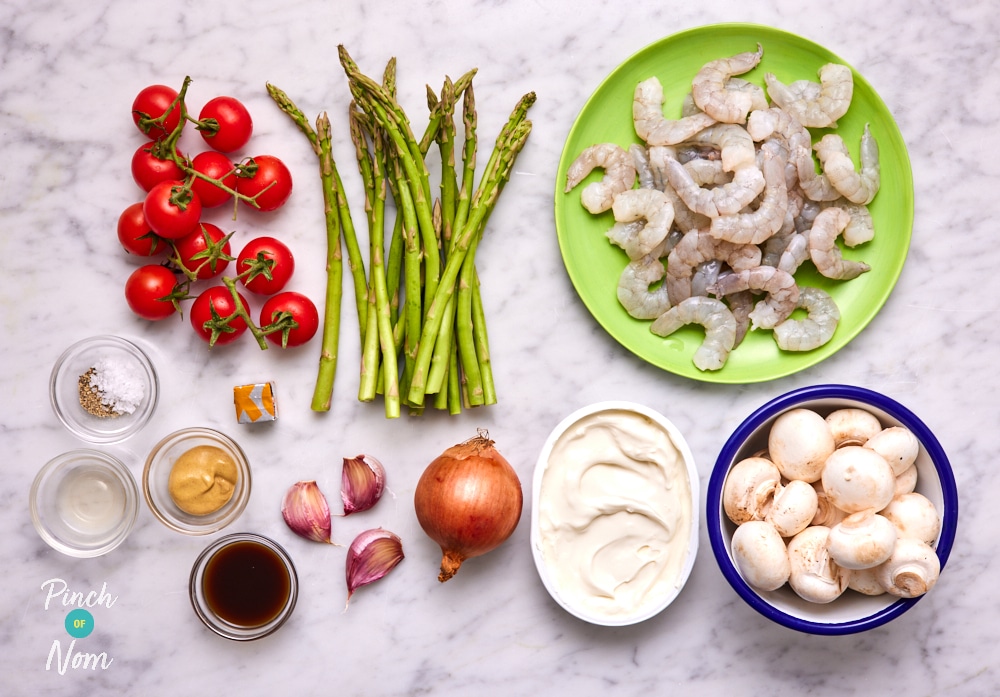 Creamy Garlic Prawns - Pinch of Nom Slimming Recipes