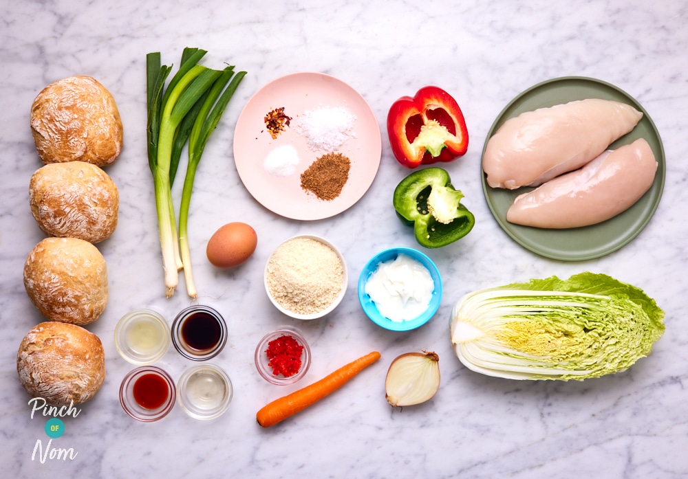 Salt and Pepper Chicken Burgers - Pinch of Nom Slimming Recipes
