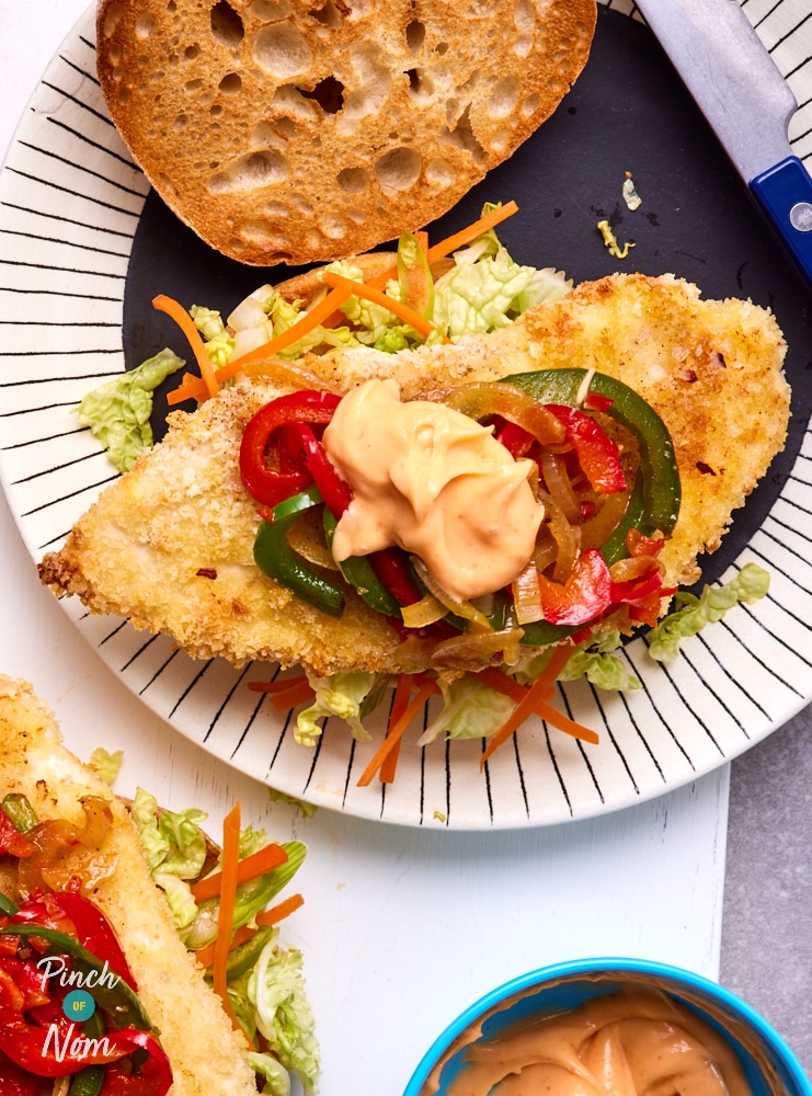 Salt and Pepper Chicken Burgers - Pinch of Nom Slimming Recipes