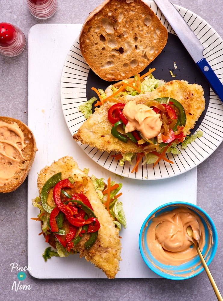 Salt and Pepper Chicken Burgers - Pinch of Nom Slimming Recipes