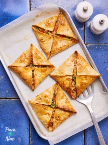 Cheese and Ham Pastries pinchofnom.com