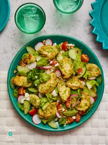 Chicken Pesto Salad pinchofnom.com