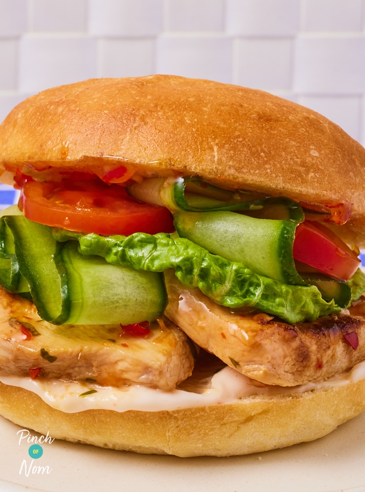 Sweet Chilli Chicken Burgers – Pinch of Nom Slimming Recipes