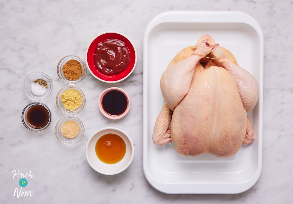 BBQ Roast Chicken - Pinch of Nom Slimming Recipes