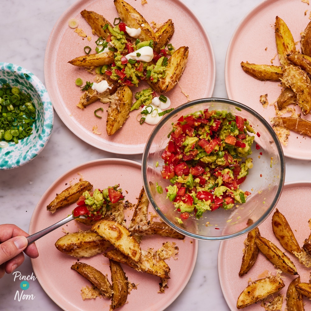 Cheesy Avocado Salsa Wedges - Pinch of Nom Slimming Recipes