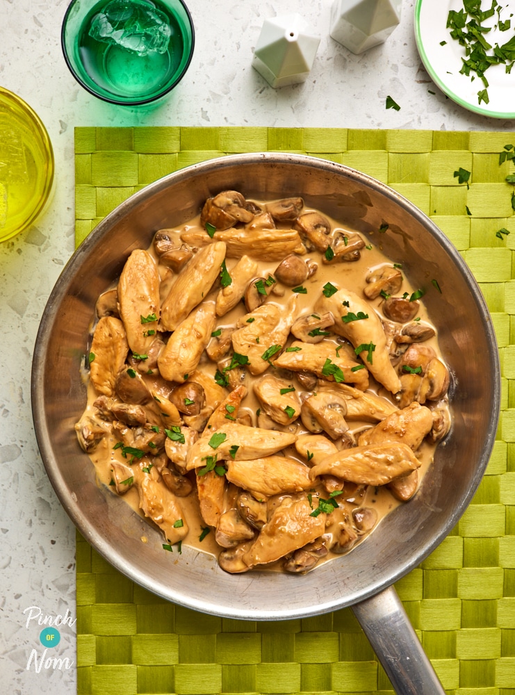 Creamy Balsamic Chicken and Mushrooms - Pinch of Nom Slimming Recipes