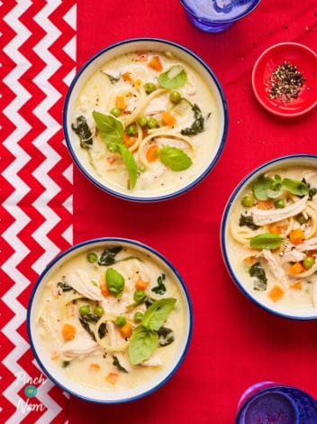 Creamy Chicken and Lemon Noodle Soup pinchofnom.com