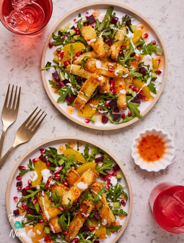 Halloumi Fries Salad pinchofnom.com