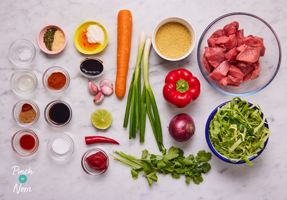 Spicy Braised Beef Salad - Pinch of Nom Slimming Recipes
