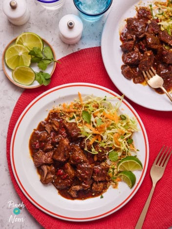 Spicy Braised Beef Salad pinchofnom.com