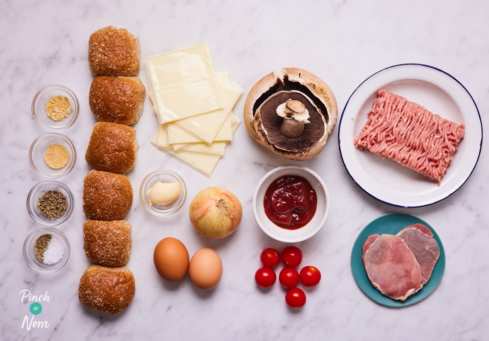 Breakfast Sliders - Pinch of Nom Slimming Recipes