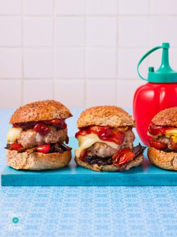 Breakfast Sliders pinchofnom.com