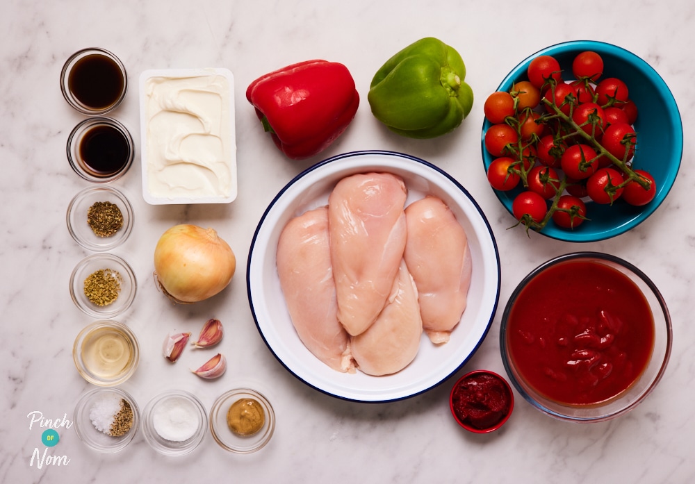 Creamy Tomato Chicken - Pinch of Nom Slimming Recipes