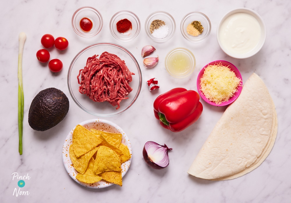 Mexican Style Crunch Wrap - Pinch of Nom Slimming Recipes