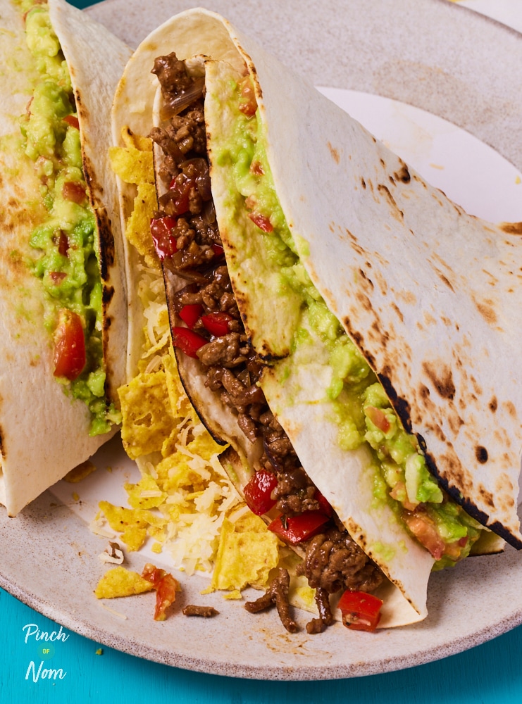 Mexican Style Crunch Wrap - Pinch of Nom Slimming Recipes
