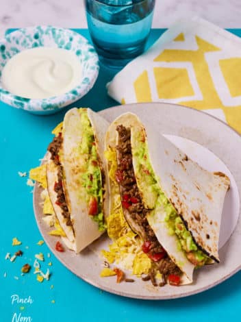 Mexican-Style Crunch Wrap pinchofnom.com