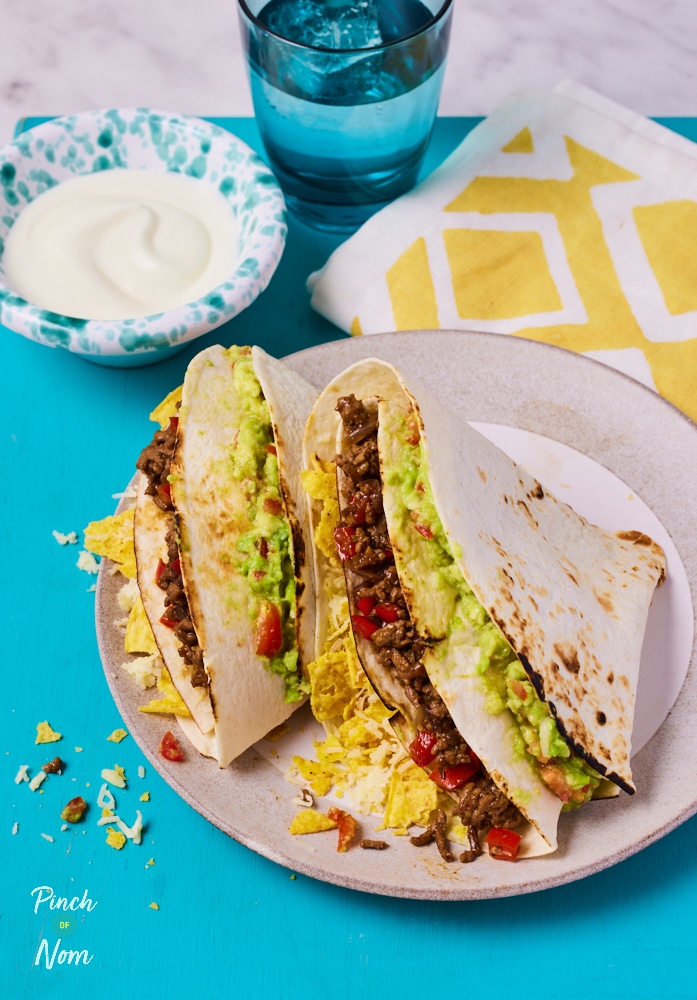 Mexican Style Crunch Wrap - Pinch of Nom Slimming Recipes