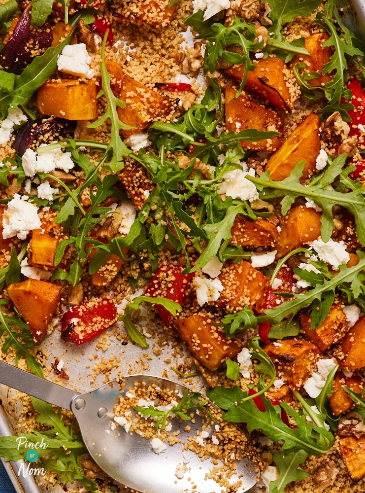 Roasted Vegetable and Feta Couscous - Pinch of Nom Slimming Recipes