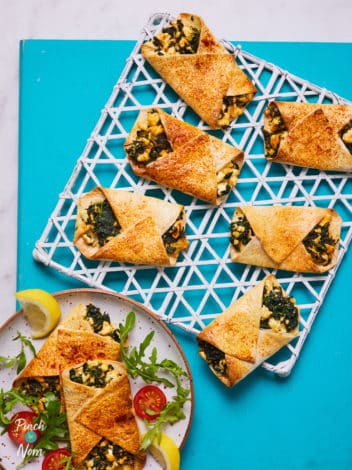 Spinach and Feta Turnovers pinchofnom.com