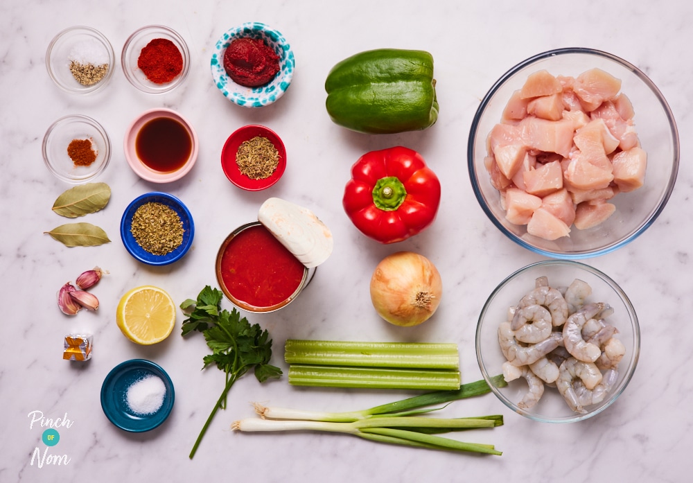 Chicken and Prawn Creole - Pinch of Nom Slimming Recipes