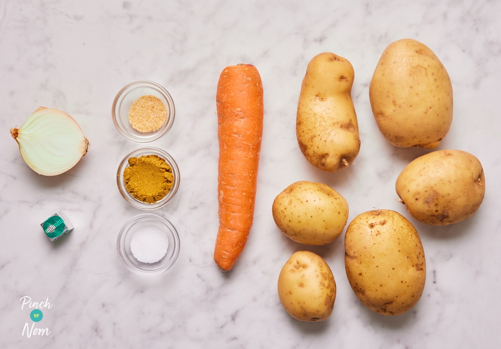 Chips and Curry Sauce - Pinch of Nom Slimming Recipes
