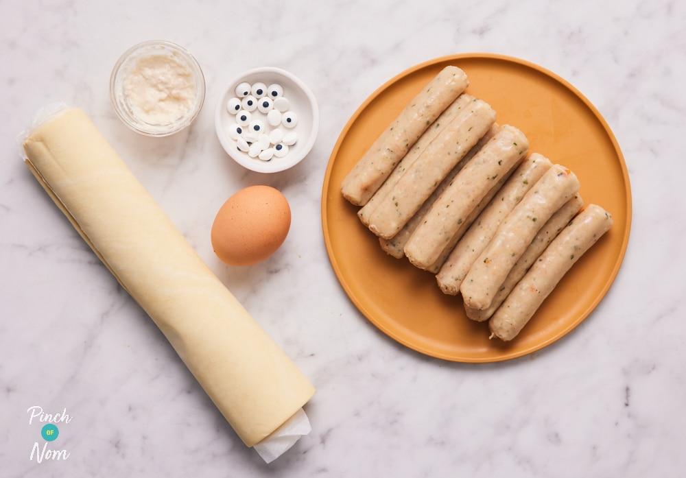 Halloween Sausage Mummies - Pinch of Nom Slimming Recipes