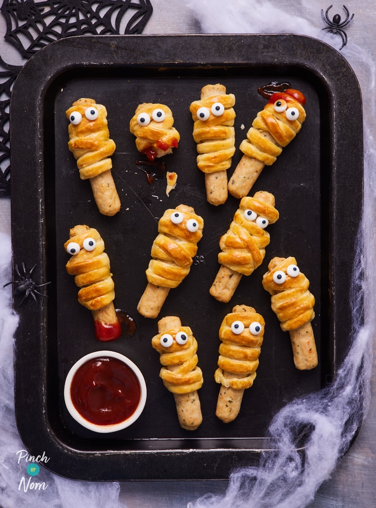Halloween Sausage Mummies - Pinch of Nom Slimming Recipes