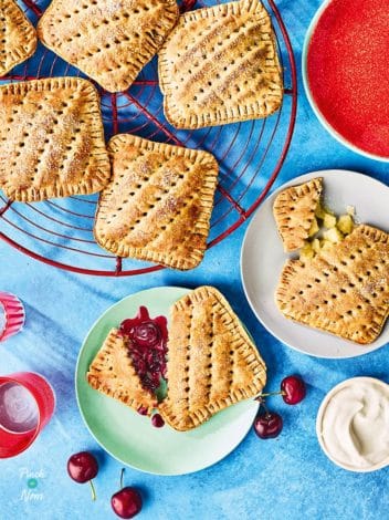 Apple and Cherry Bakes pinchofnom.com