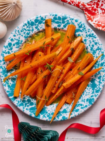 Carrots with Honey and Orange pinchofnom.com