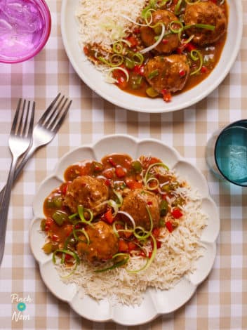 Hoisin Turkey Meatballs pinchofnom.com