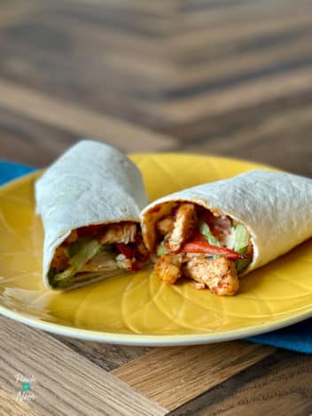 Peri-Peri Chicken Wrap pinchofnom.com