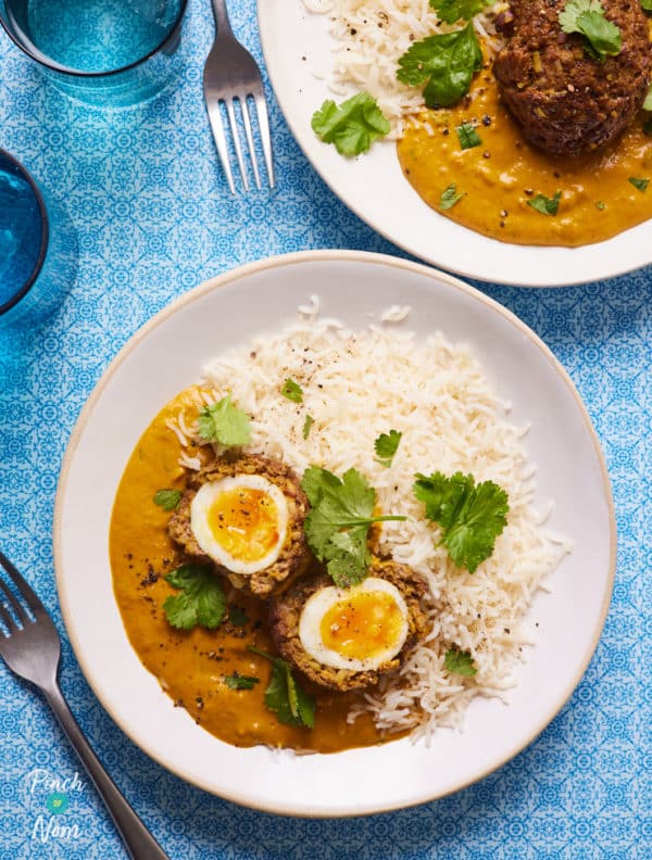 Scotch Egg Curry pinchofnom.com