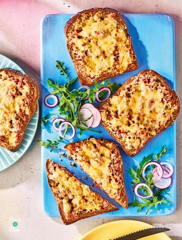 Tuna Melt Toasts pinchofnom.com