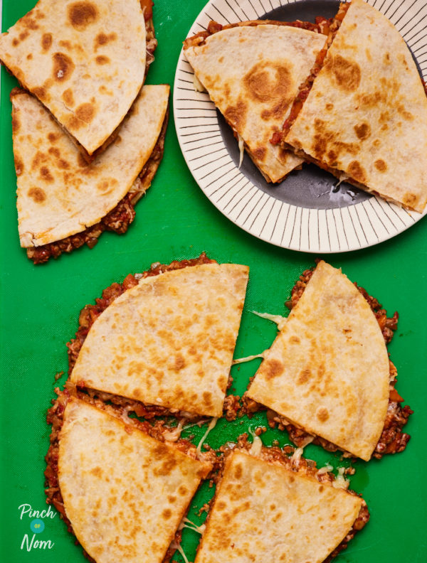 Bolognese Quesadilla pinchofnom.com