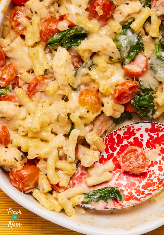 Tuscan Chicken Macaroni - Pinch of Nom Slimming Recipes