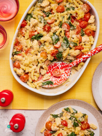 Tuscan Chicken Macaroni pinchofnom.com