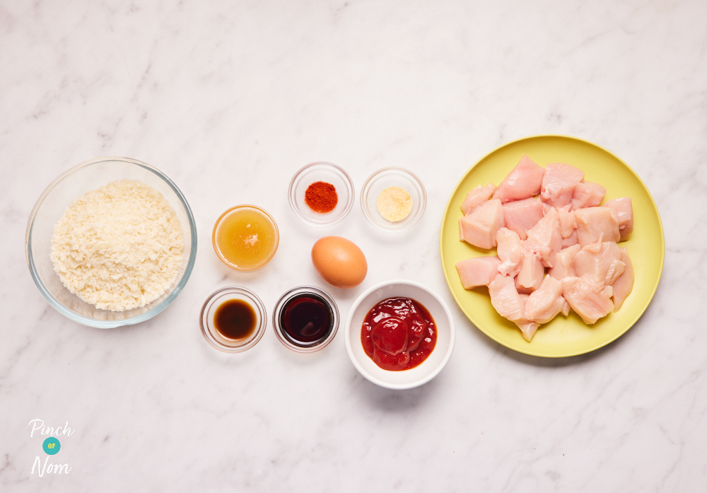Sticky Chicken Nuggets - Pinch of Nom Slimming Recipes